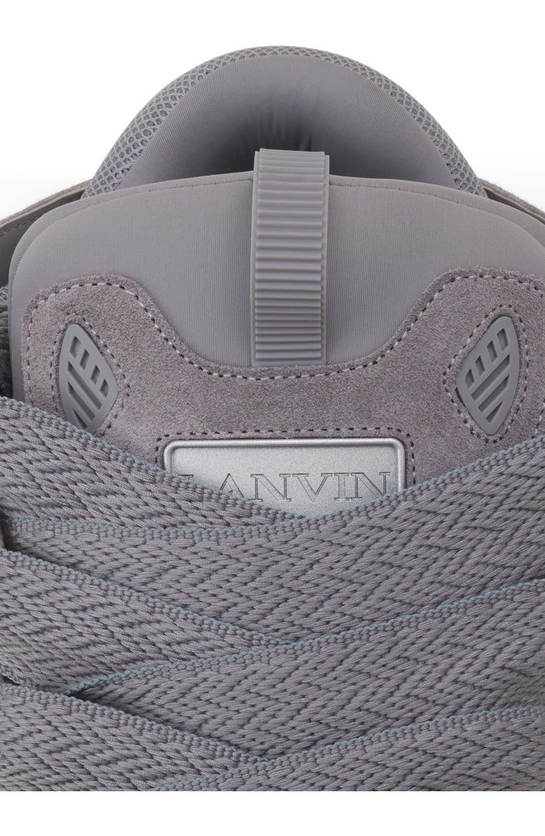Lanvin Curb Monochrome Suede Sneakers, Alternate, color, Light Grey