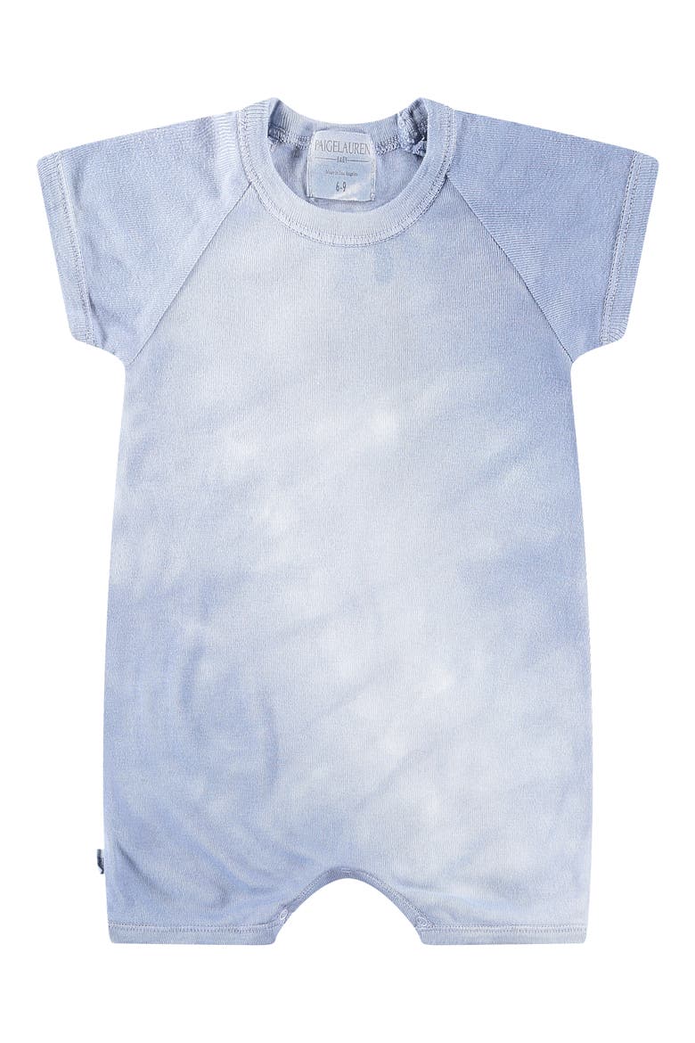 Tie Dye Organic Cotton & Modal Romper, Main, color, BLUE