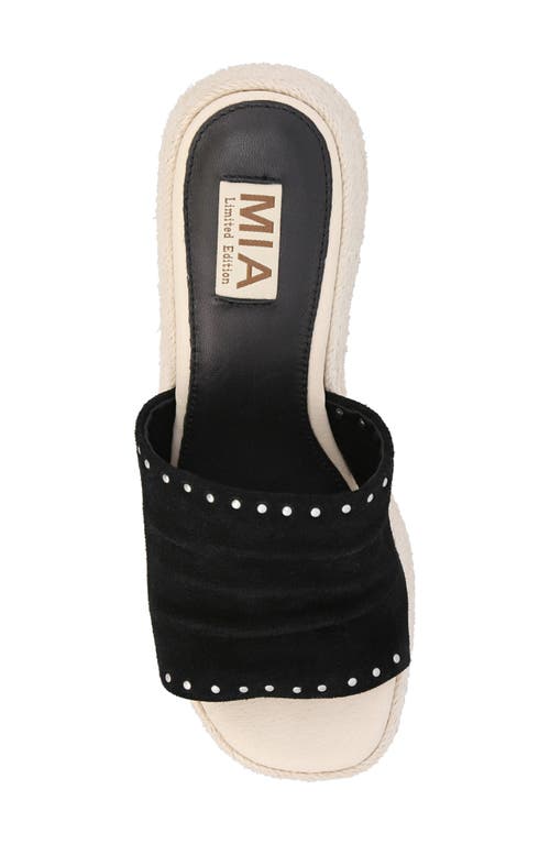 Mia Palmira Platform Wedge Sandal In Black