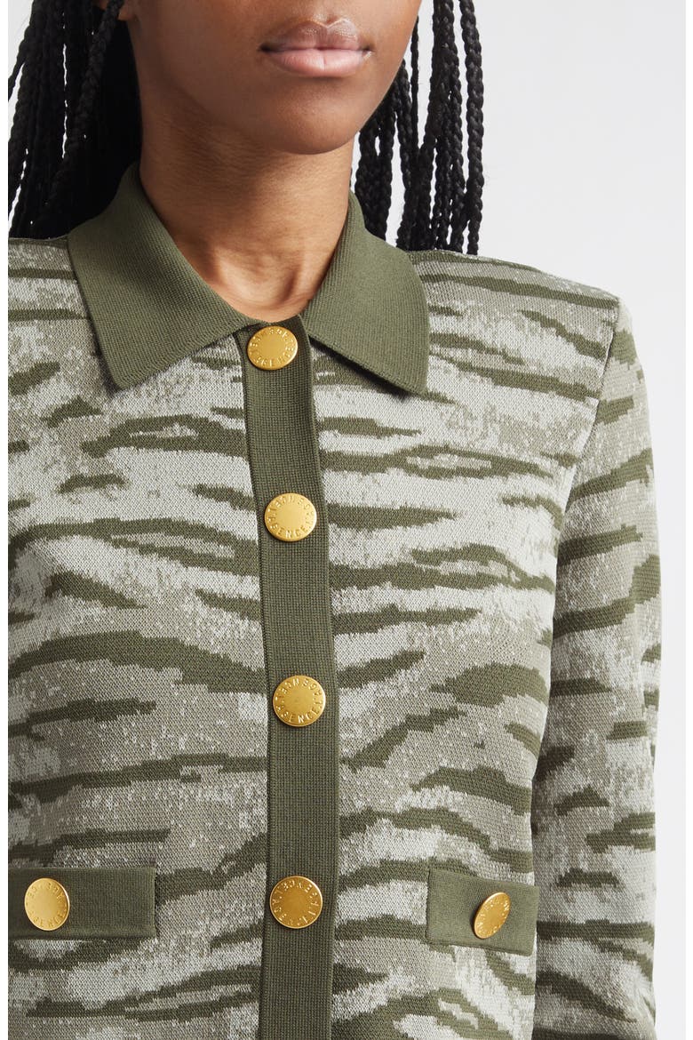 Osiris Jacquard Knit Cardi, Alternate, color, STONE GREY WILD CAT