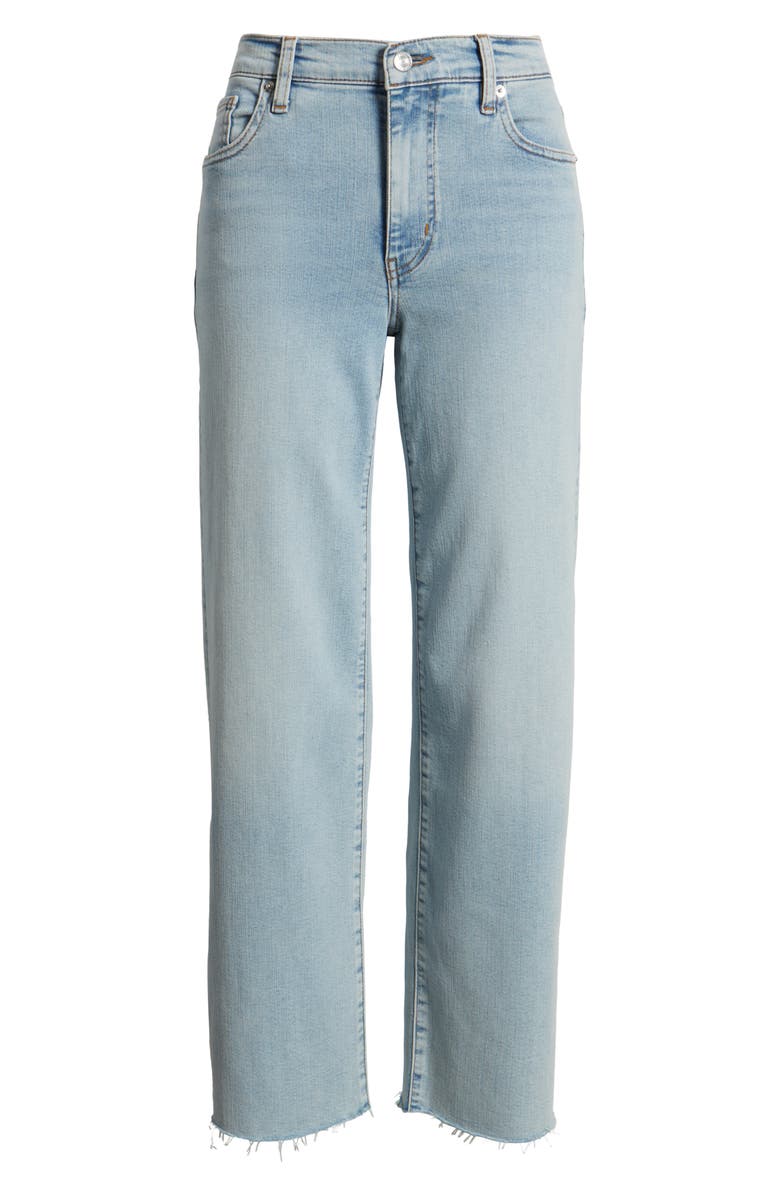 FRAME The Mellow Frayed Ankle Straight Leg Jeans, Alternate, color, Tribute Raw Fray
