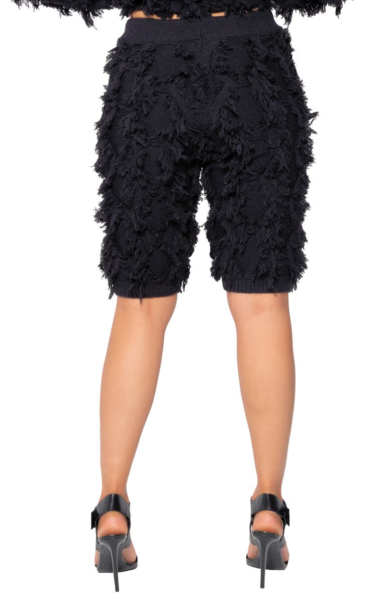 Dai Moda Fusion Wool & Cotton Sweater Shorts, Alternate, color,