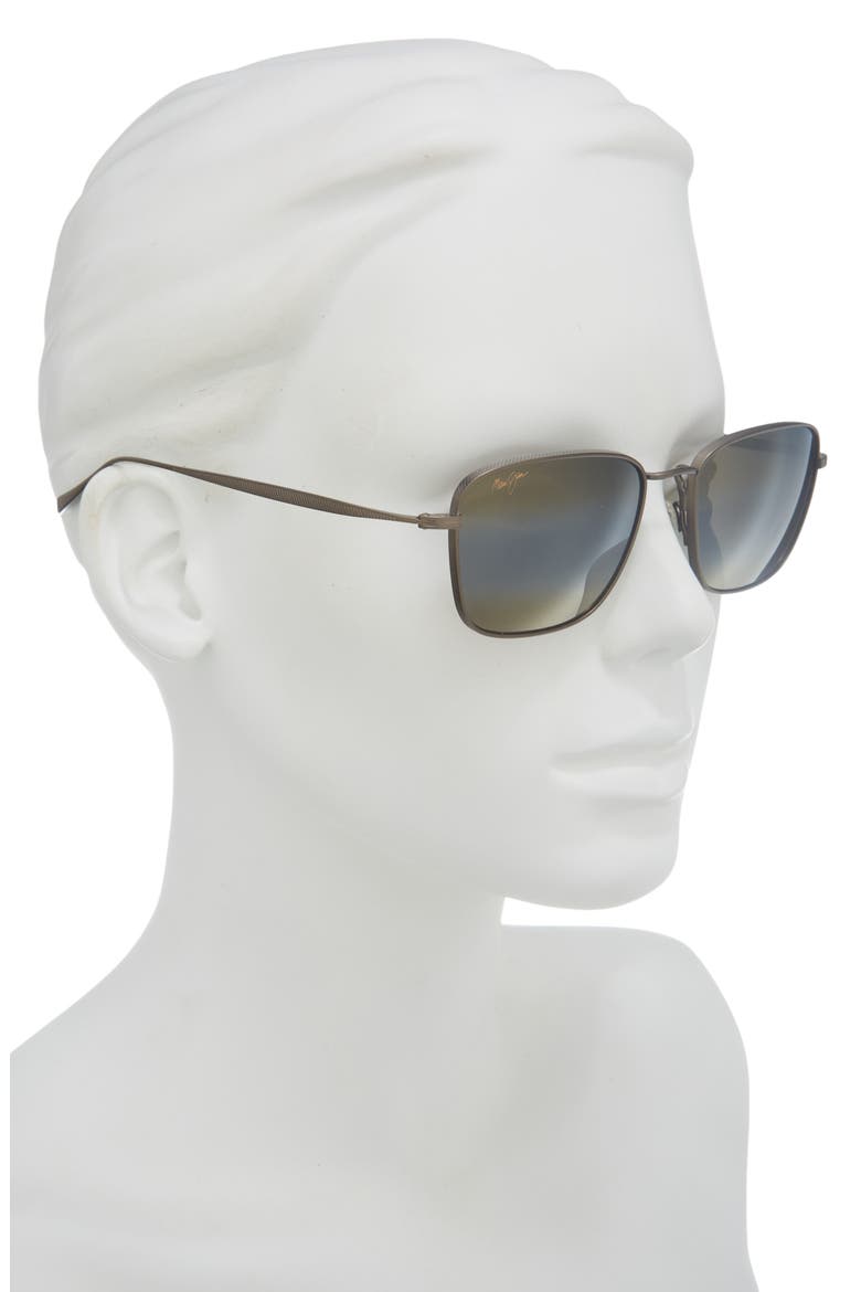 54mm Square Polarized Sunglasses, Alternate, color, BRONZE BRONZE BRONZE