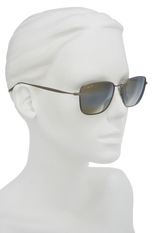 Maui Jim 54mm Square Polarized Sunglasses In Metallic