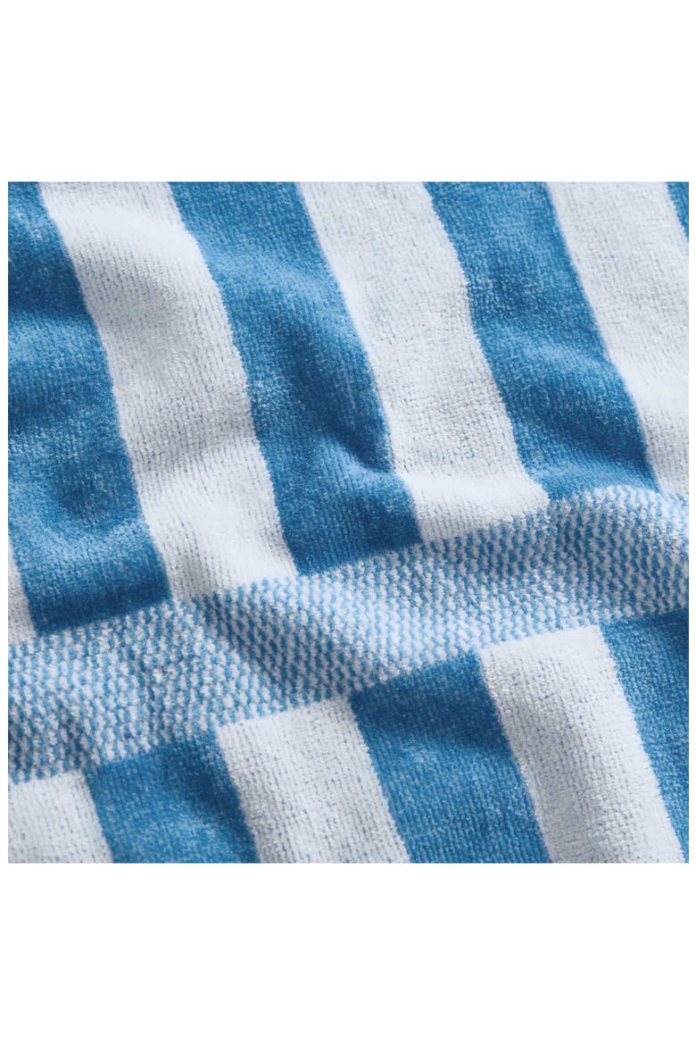 Mingled Check Beach Towel, Alternate, color, BLUE JASPER / WHITE