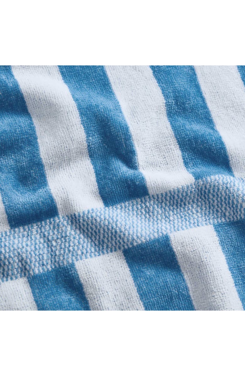 Calvin Klein Mingled Check Beach Towel, Alternate, color, Blue Jasper / White