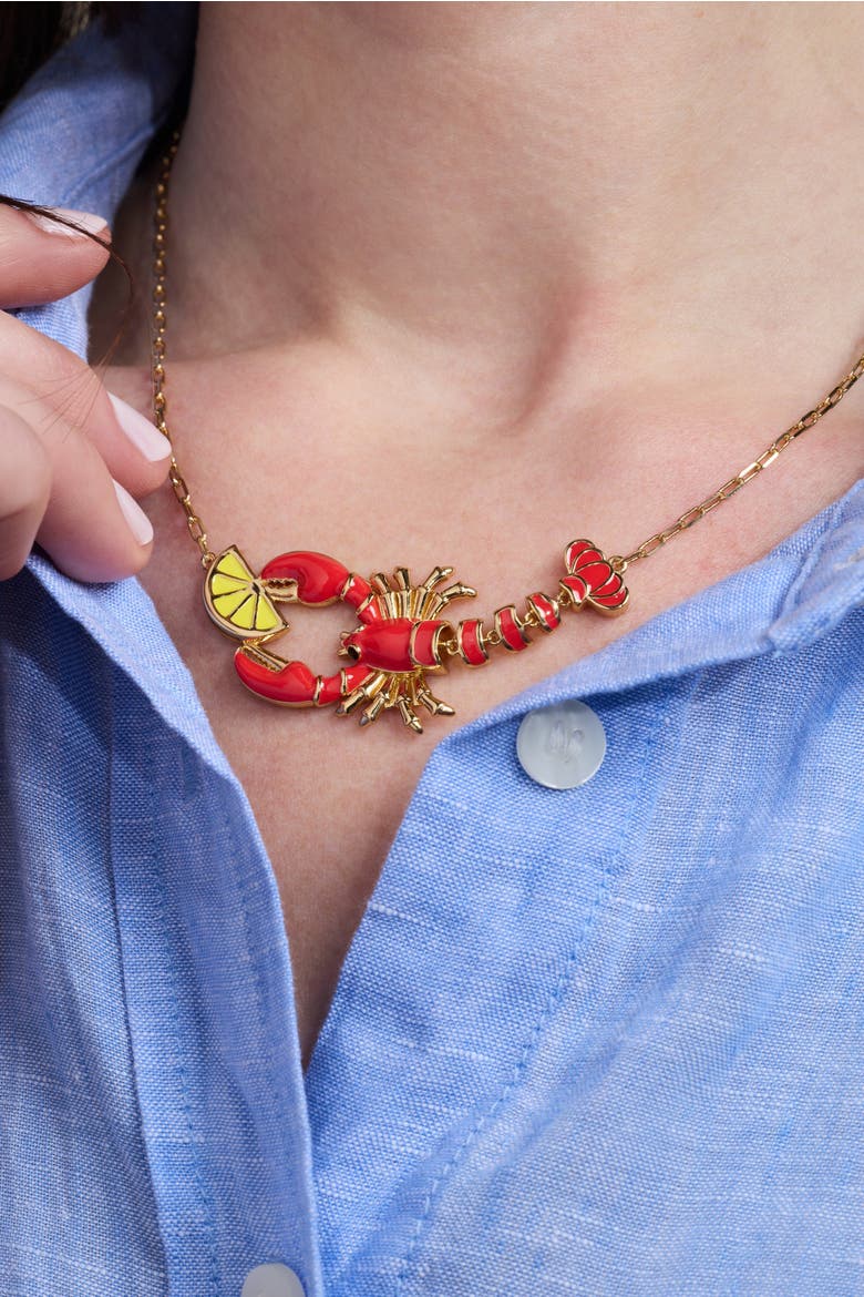 Lobster Boil Necklace, Alternate, color, Gold