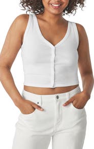 Florence by Mills Rib Button-Up Tank Top