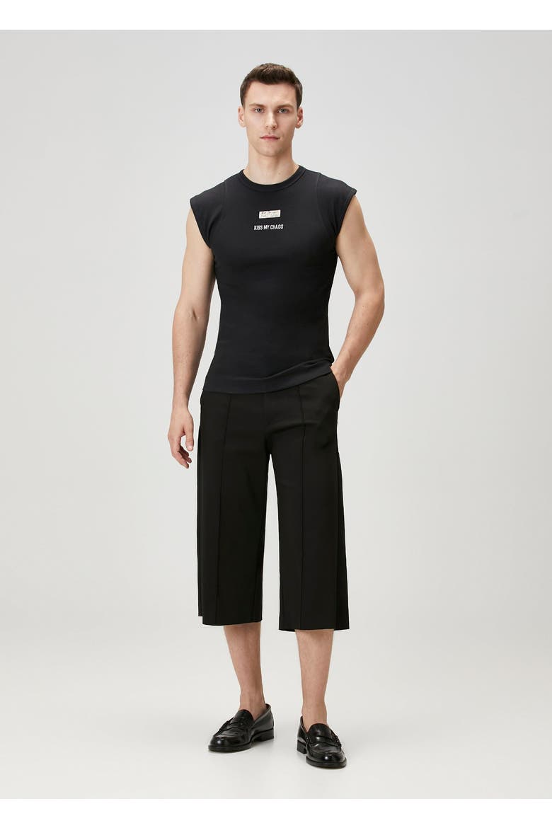 Rib Tank Top With Patch, Alternate, color, BLACK