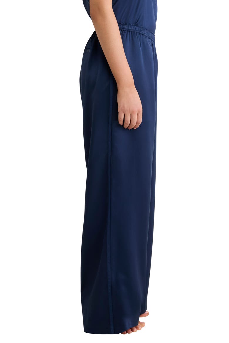 Asher Wide Leg Satin Back Pants, Alternate, color, INK