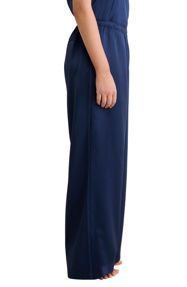 NZ BY NIC & ZOE Asher Wide Leg Satin Back Pants, Alternate, color, Ink
