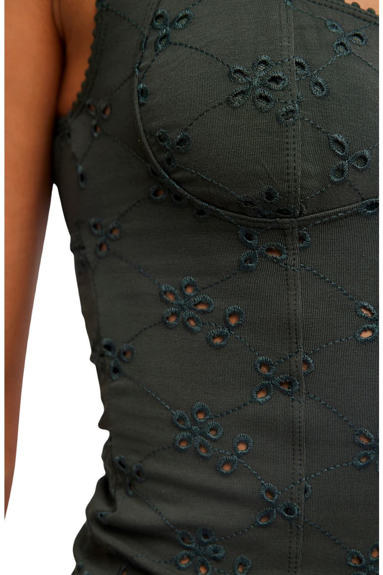 Full Bloom Eyelet Knit Camisole, Alternate, color, HUNTER