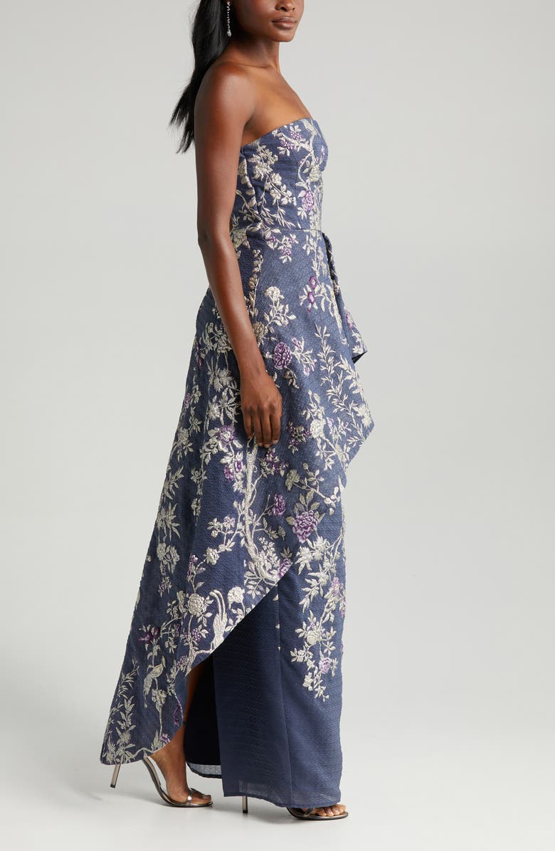 Marchesa Notte Embroidered Floral Strapless Gown | Nordstrom