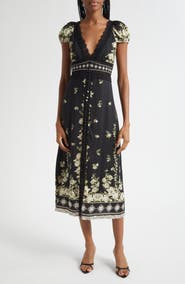 Alice + Olivia Floral Lace Detail Dress