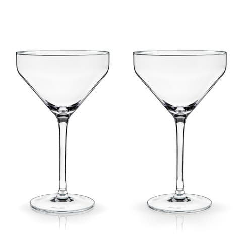 Raye Crystal Angled Martini Glasses Set of 2