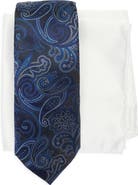 Michael Kors Paisley Tie & Pocket Square Set