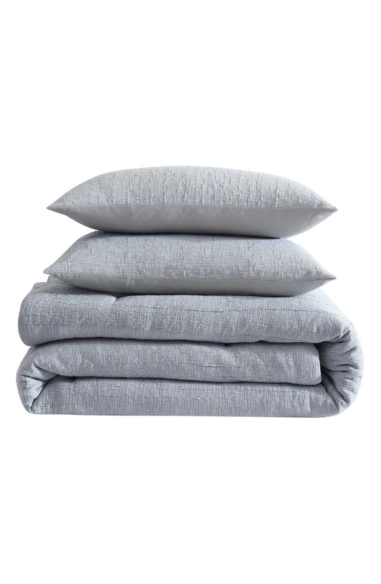Nautica l Stitch Textured Comforter Set, Main, color, Grey