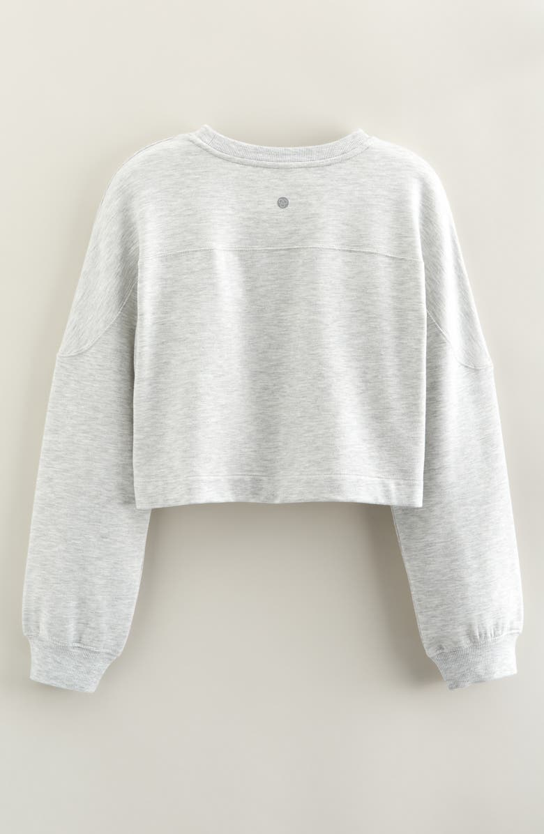 Zella Girl Kids' Step Up Fleece Sweatshirt, Alternate, color, Grey Light Heather