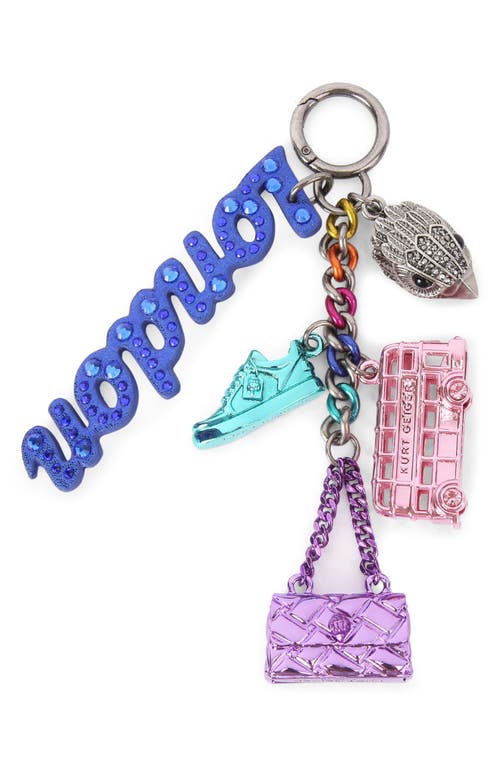 Kurt Geiger London Eagle Mix Charm Keychain In Blue