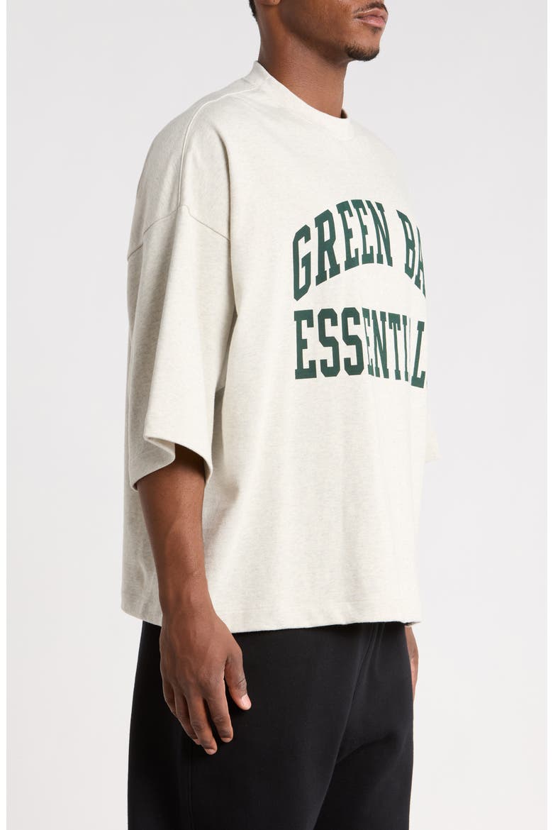 Green Bay Packers Merch Oversize Cotton Graphic T-Shirt, Alternate, color, OATMEAL HEATHER