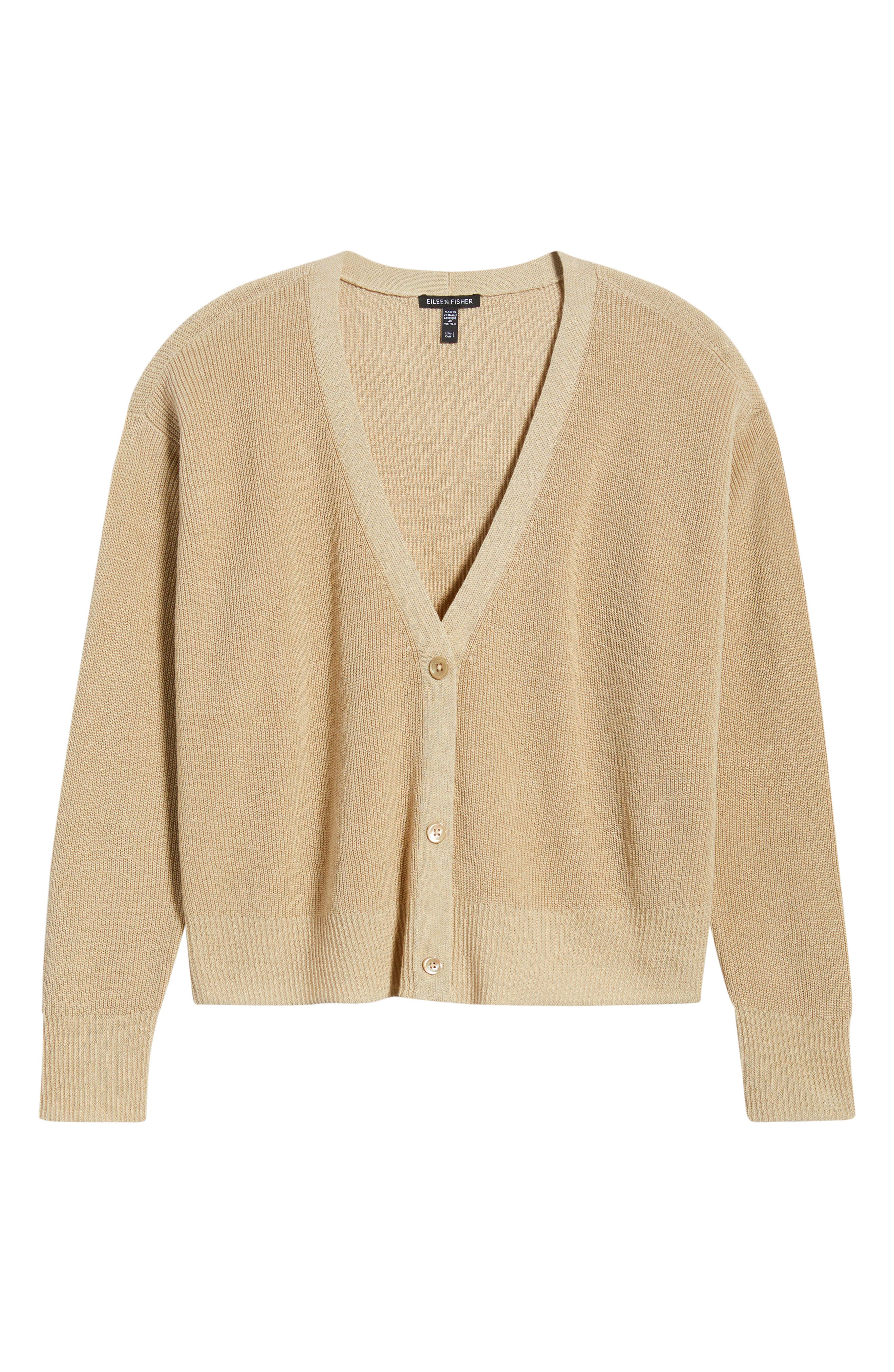 V-Neck Organic Linen & Organic Cotton Cardigan (Women) | Nordstrom