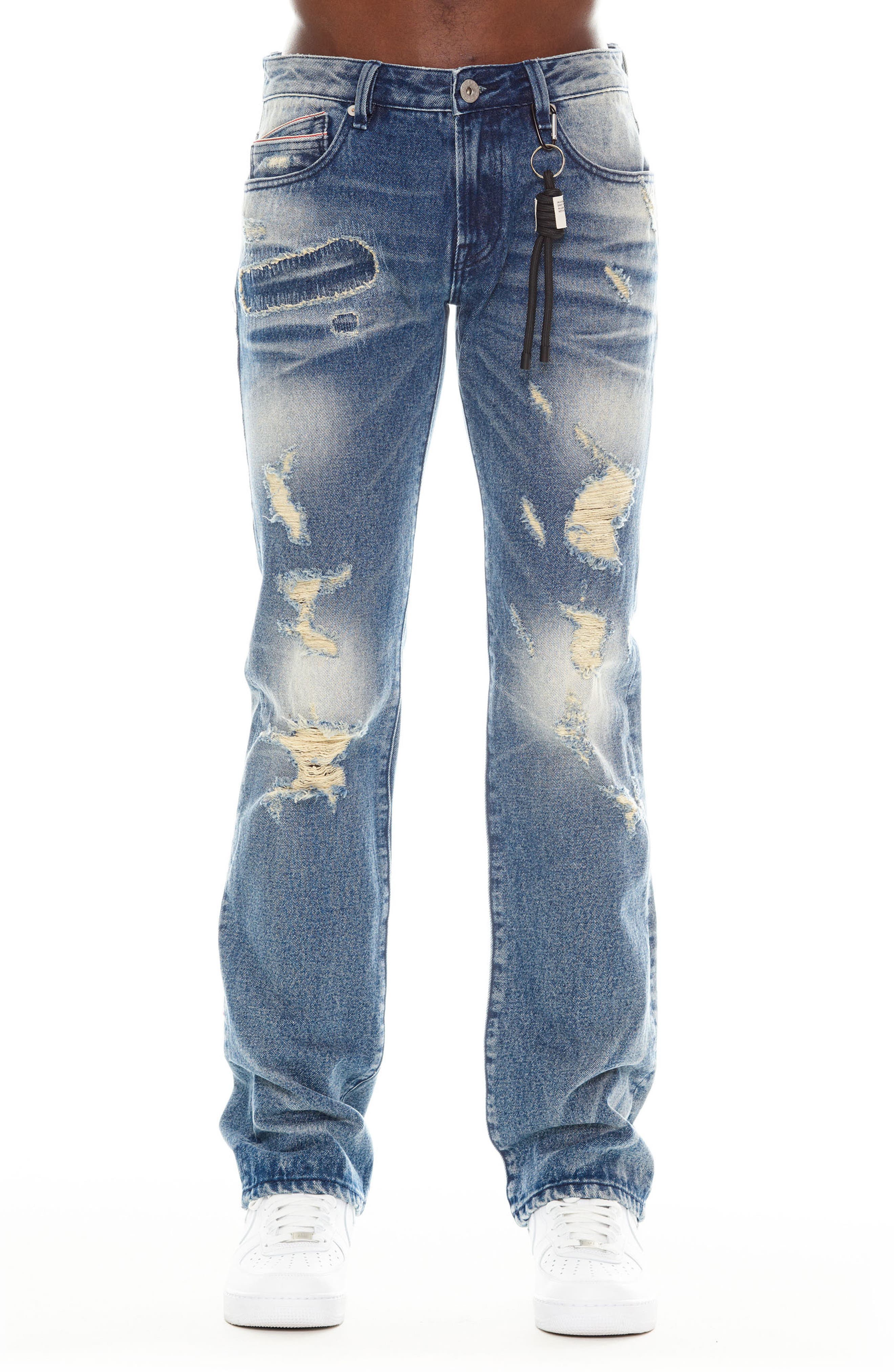 Cult of Individuality Rebel Ripped Straight Leg Jeans