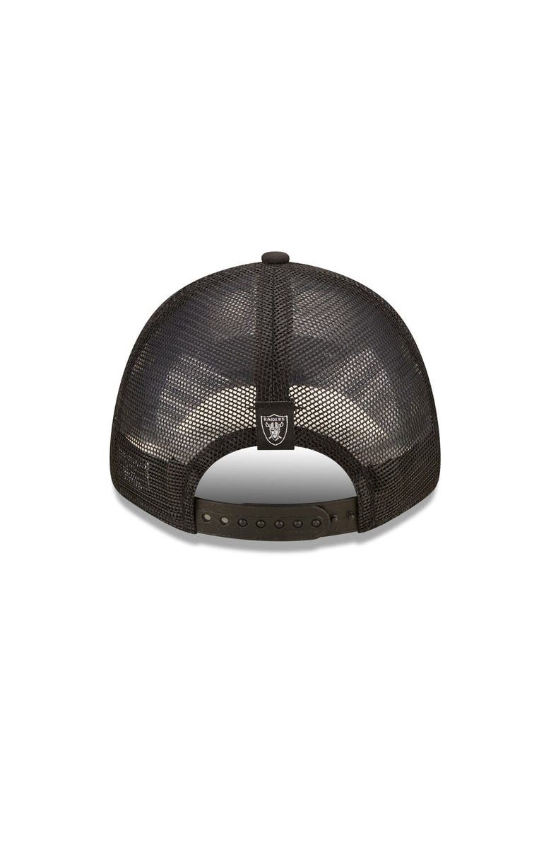 New Era Women's New Era Black Las Vegas Raiders Team Trucker 9FORTY Snapback Hat, Alternate, color, Black