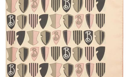 Burberry Shield Repeat Silk Square Scarf In Hazelwood