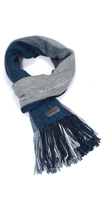 King Striped Knit Scarf