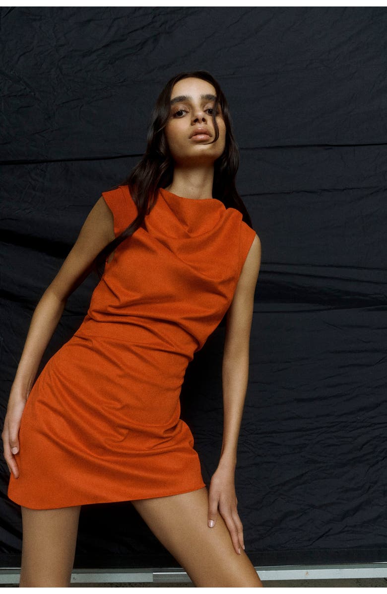 ONE OF OTHERS Norah Mini Dress, Alternate, color, Tangelo