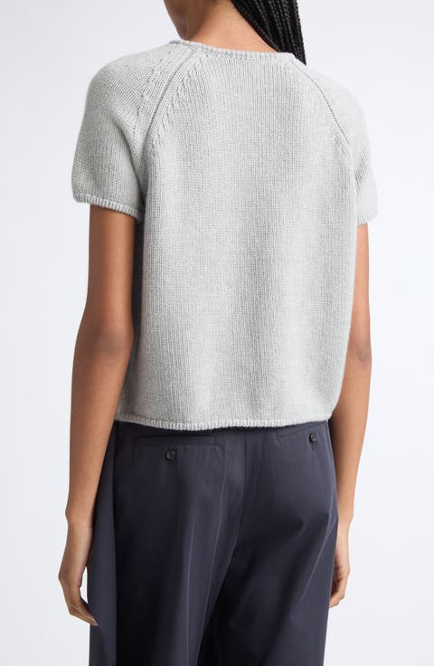Wool, Cotton & Cashmere Short Sleeve Sweater