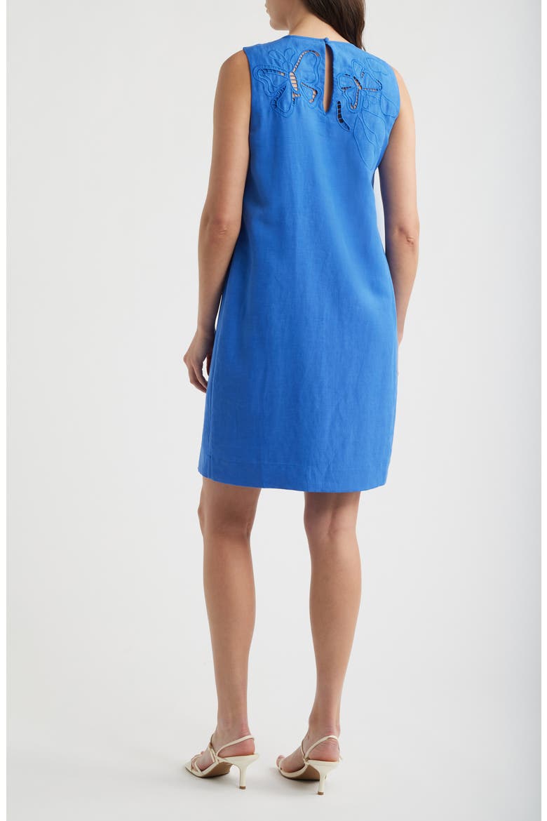 The Isabella Embroidered Sleeveless Dress, Alternate, color, SEAPORT BLUE