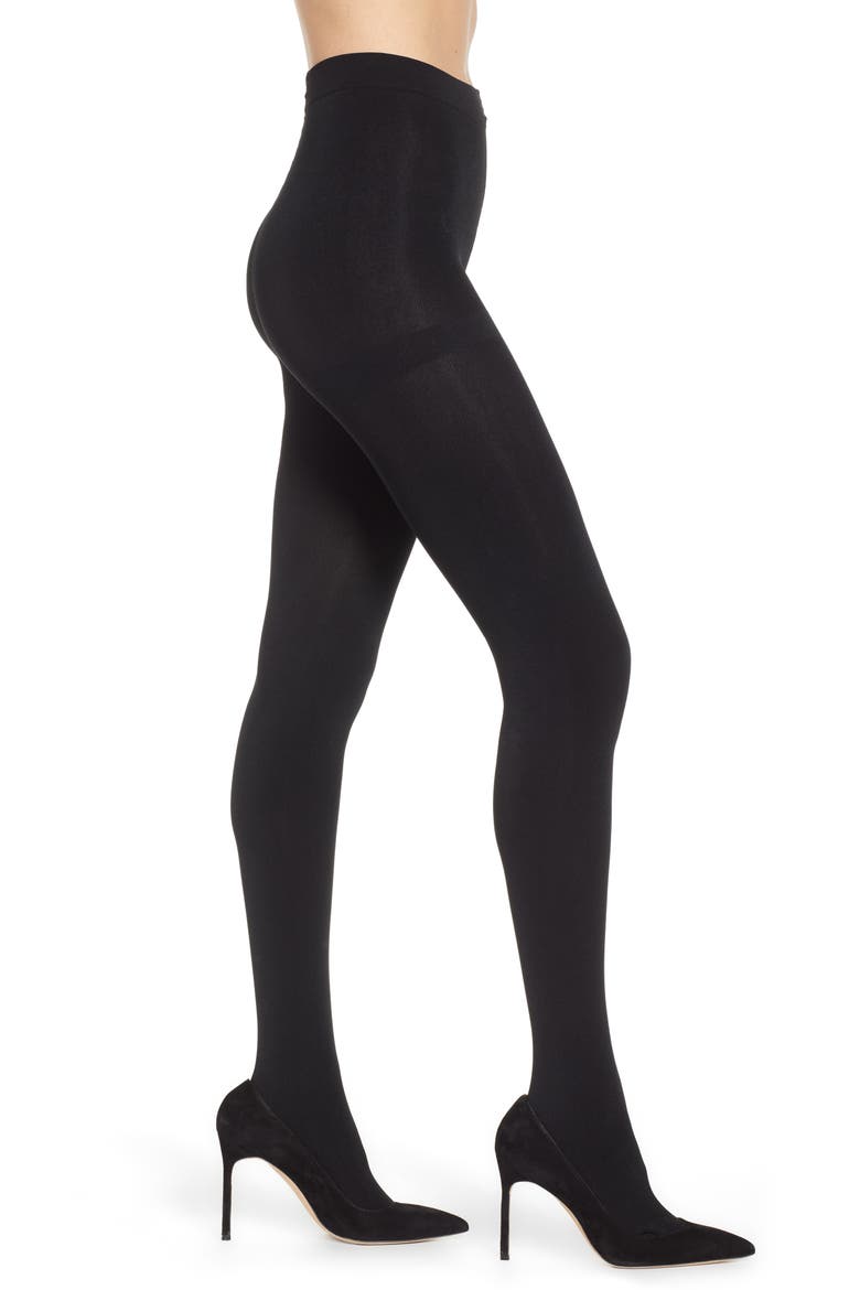 Fleece Lined Tights, Main, color, BLACK