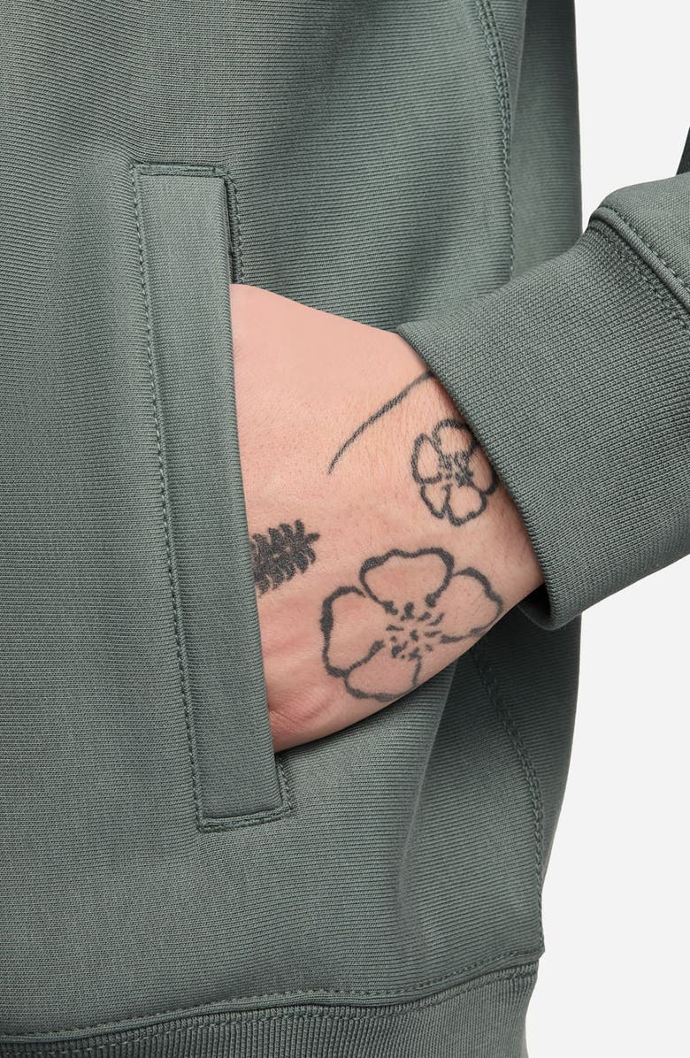 Nike Solo Swoosh Fleece Quarter Zip Pullover, Alternate, color, Clay Green/ White