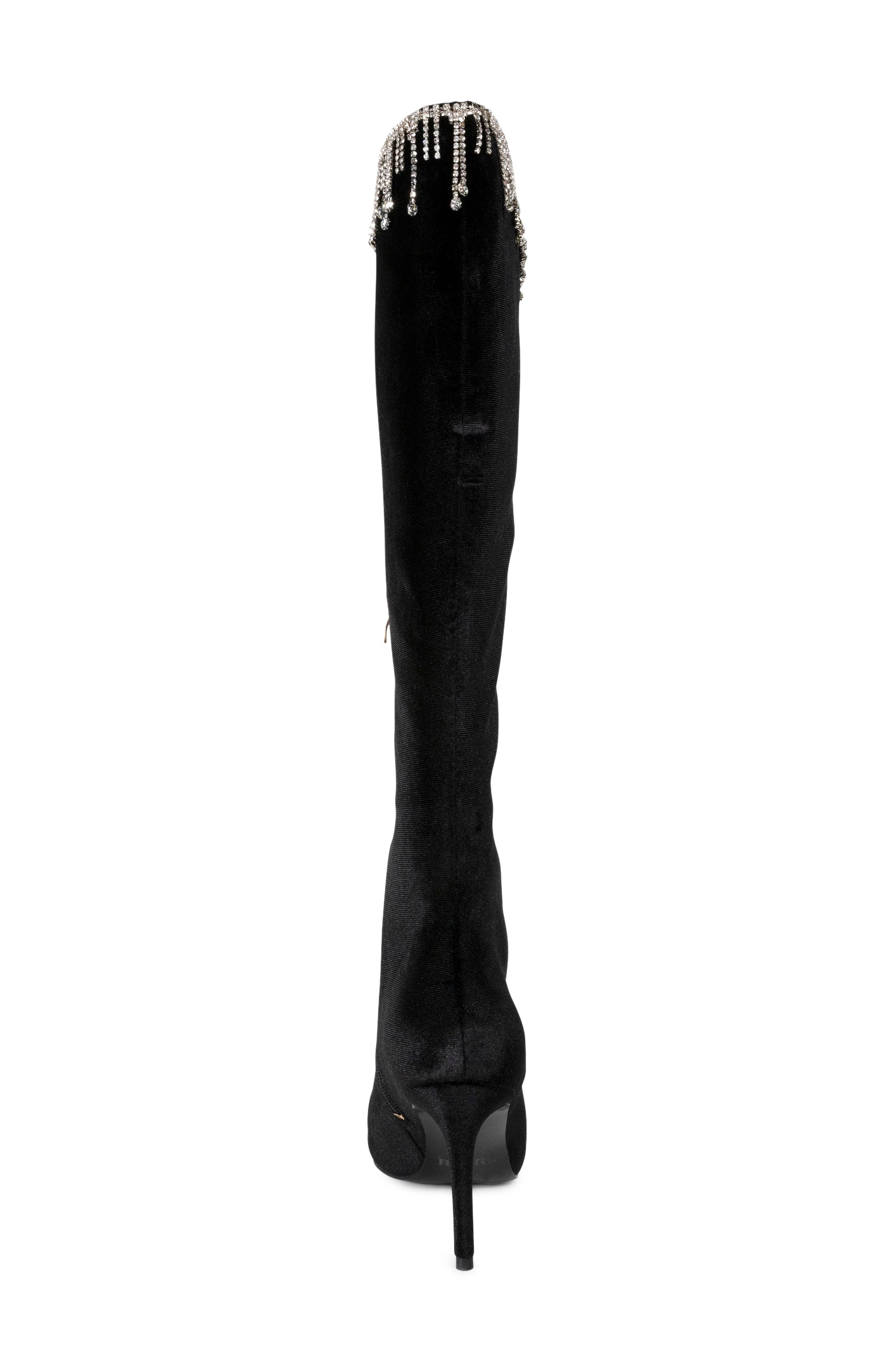 Sonya Faux Leather Knee High Boot, Alternate, color, BLACK