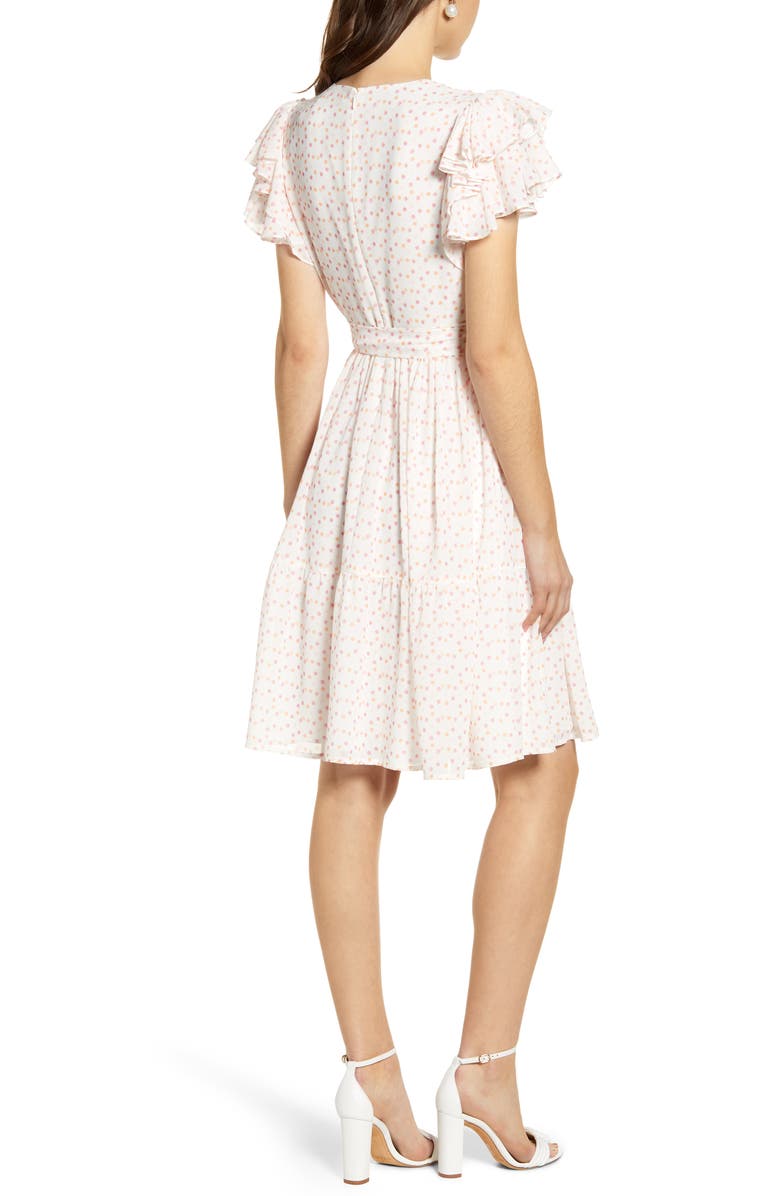 Rachel Parcell Tiered Ruffle Sleeve Dress, Alternate, color, 