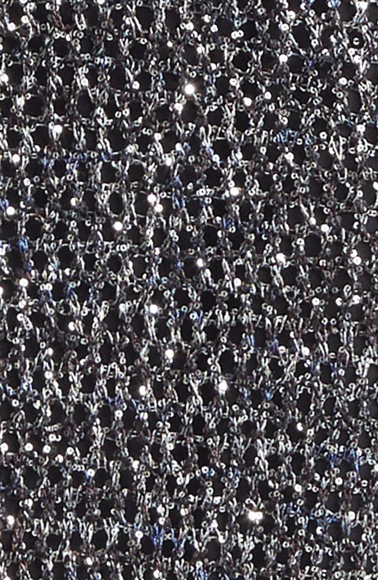 Missoni Sequin Embellished Open Knit Cardigan, Alternate, color, S91sq-Black Base With Blue