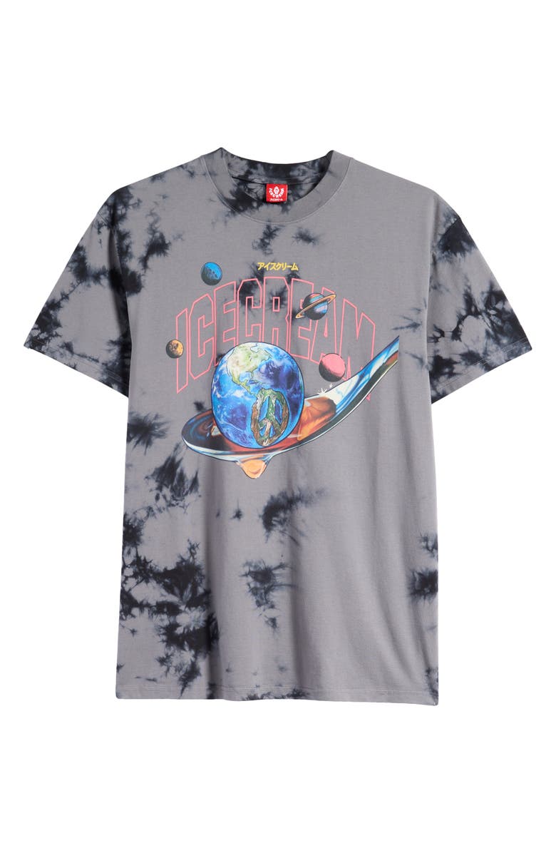 ICECREAM Eat Up Oversize Tie Dye Cotton Graphic T-Shirt, Alternate, color, Castle Rock