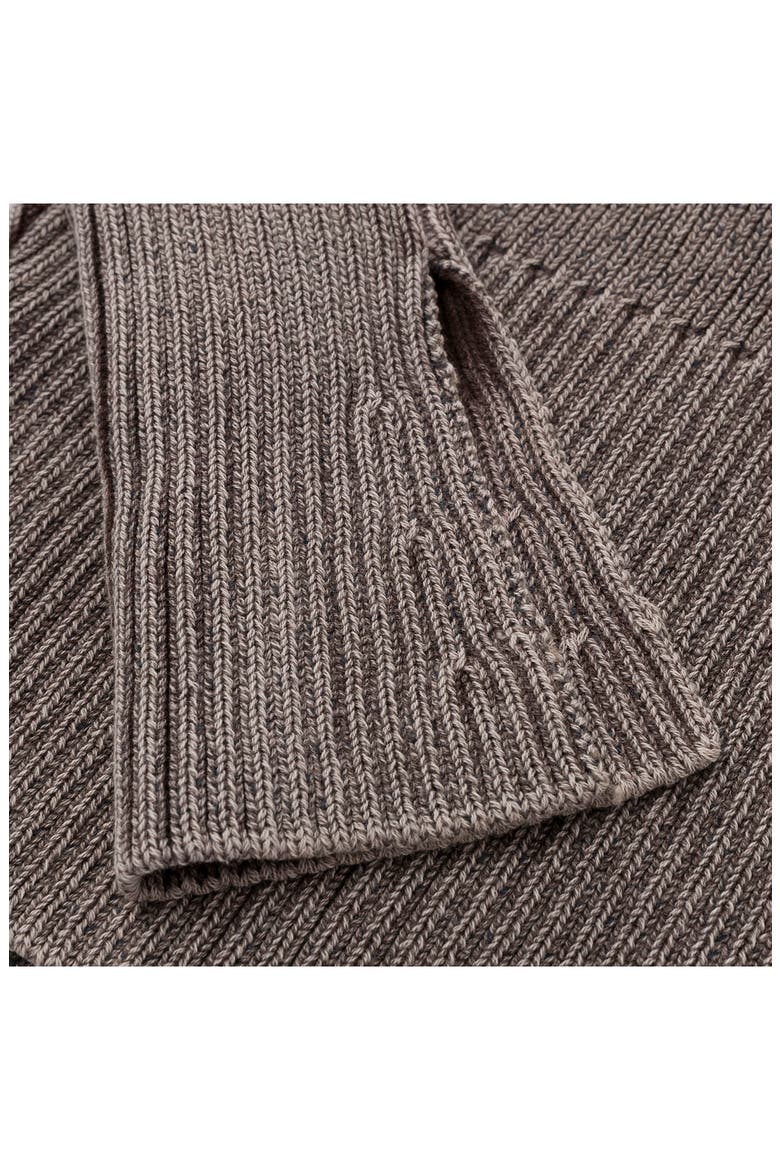 Shawl Collar Zip Cardigan, Alternate, color, BROWN