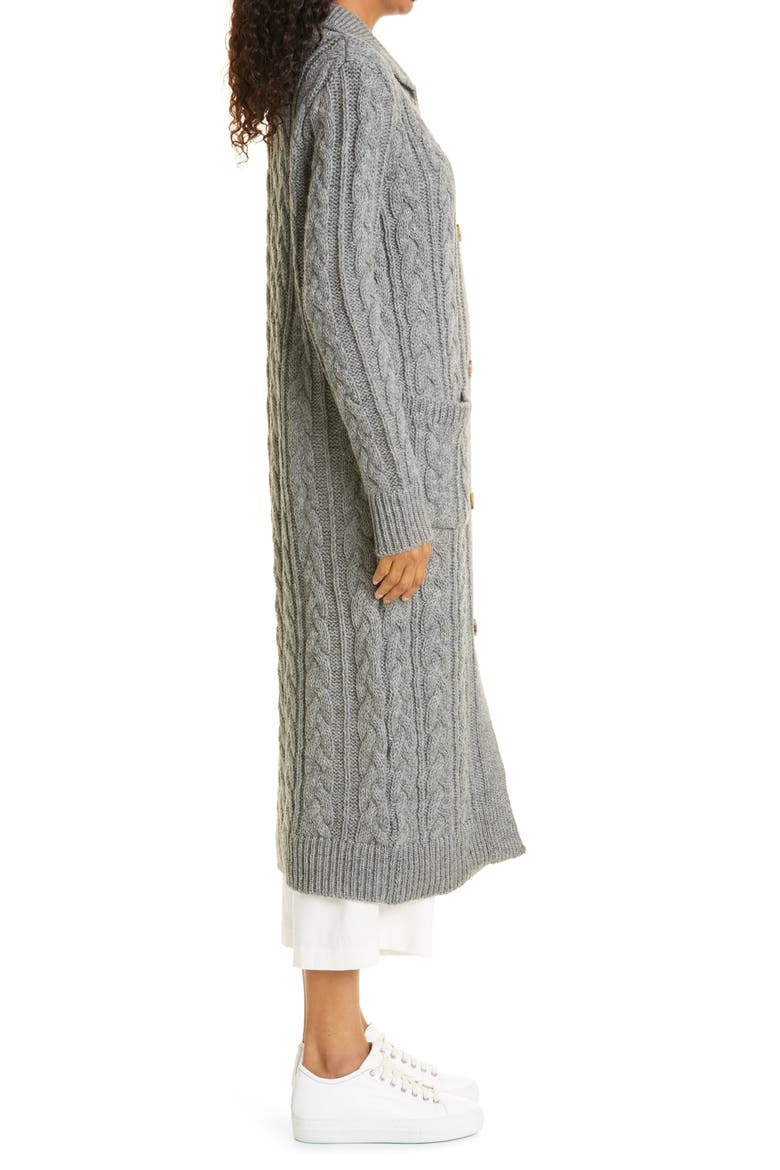 Berriex Long Wool Cardigan, Alternate, color, GREY
