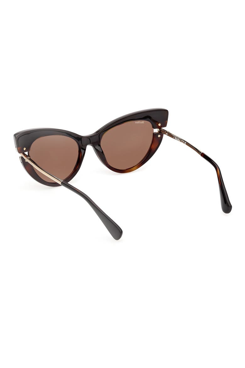 56mm Cat Eye Sunglasses, Alternate, color, BLACK HAVANA PALE GOLD / BROWN