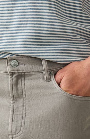 Slim Straight Leg Stretch Terry Cloth Pants