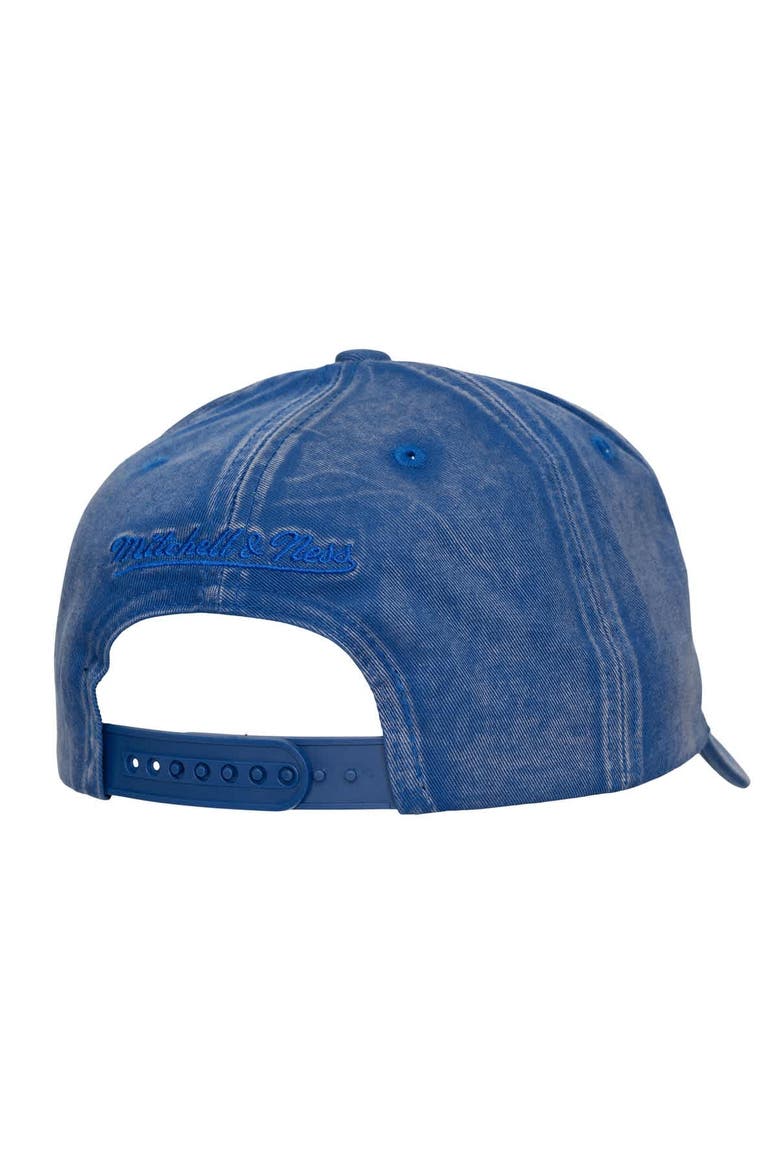 Men's Mitchell & Ness  Blue New York Rangers Downtown Snow Wash Pro-Crown Adjustable Hat, Alternate, color, Blue