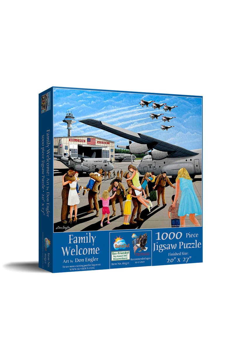 Sunsout Family Welcome 1000 piece Jigsaw Puzzle for Adults, Main, color, Multicolor