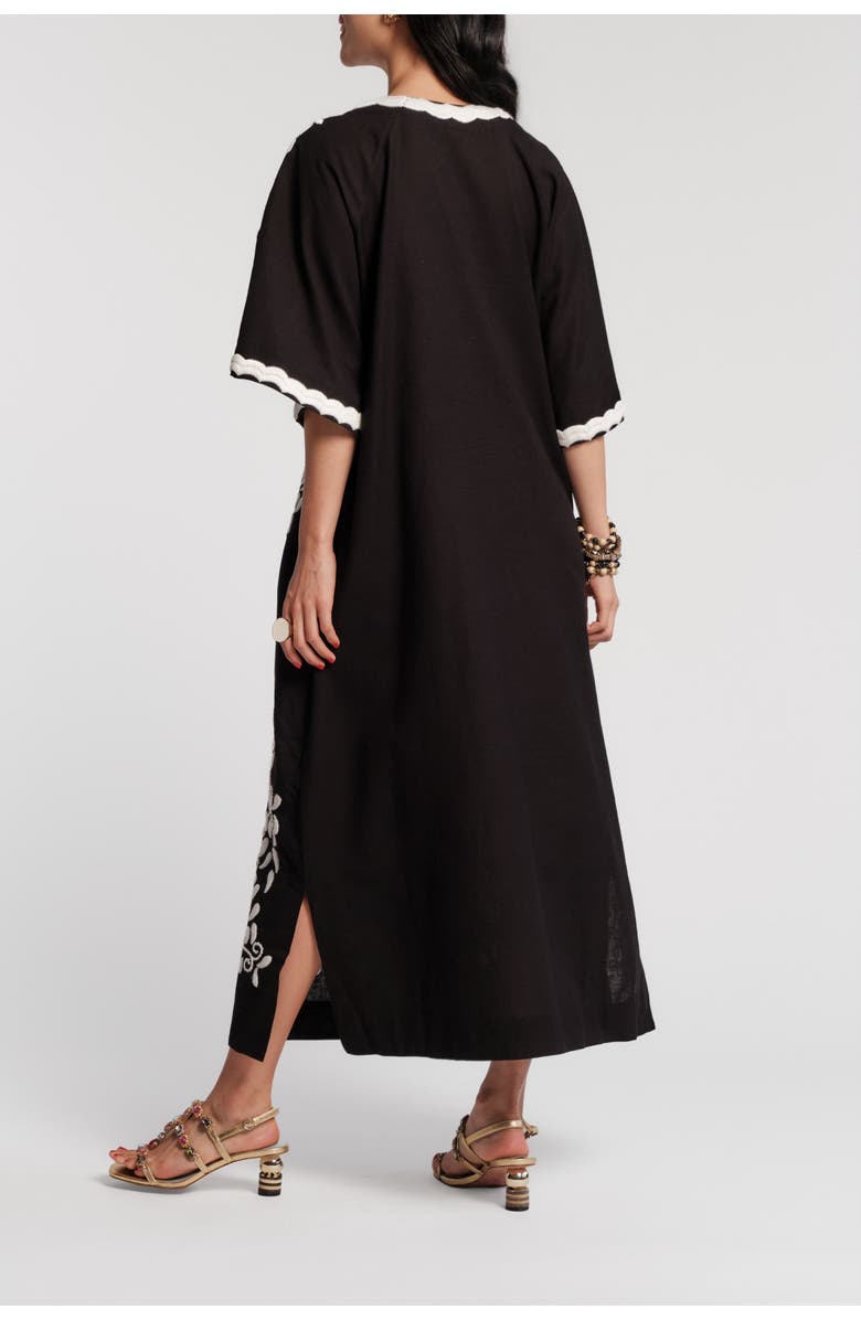 Frances Valentine Charming Caftan Peacock, Alternate, color, Black/Multi