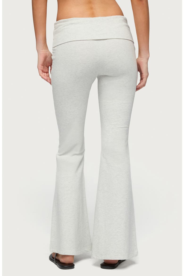 Naomi Foldover Flare Pants, Alternate, color, GRAY-MELANGE