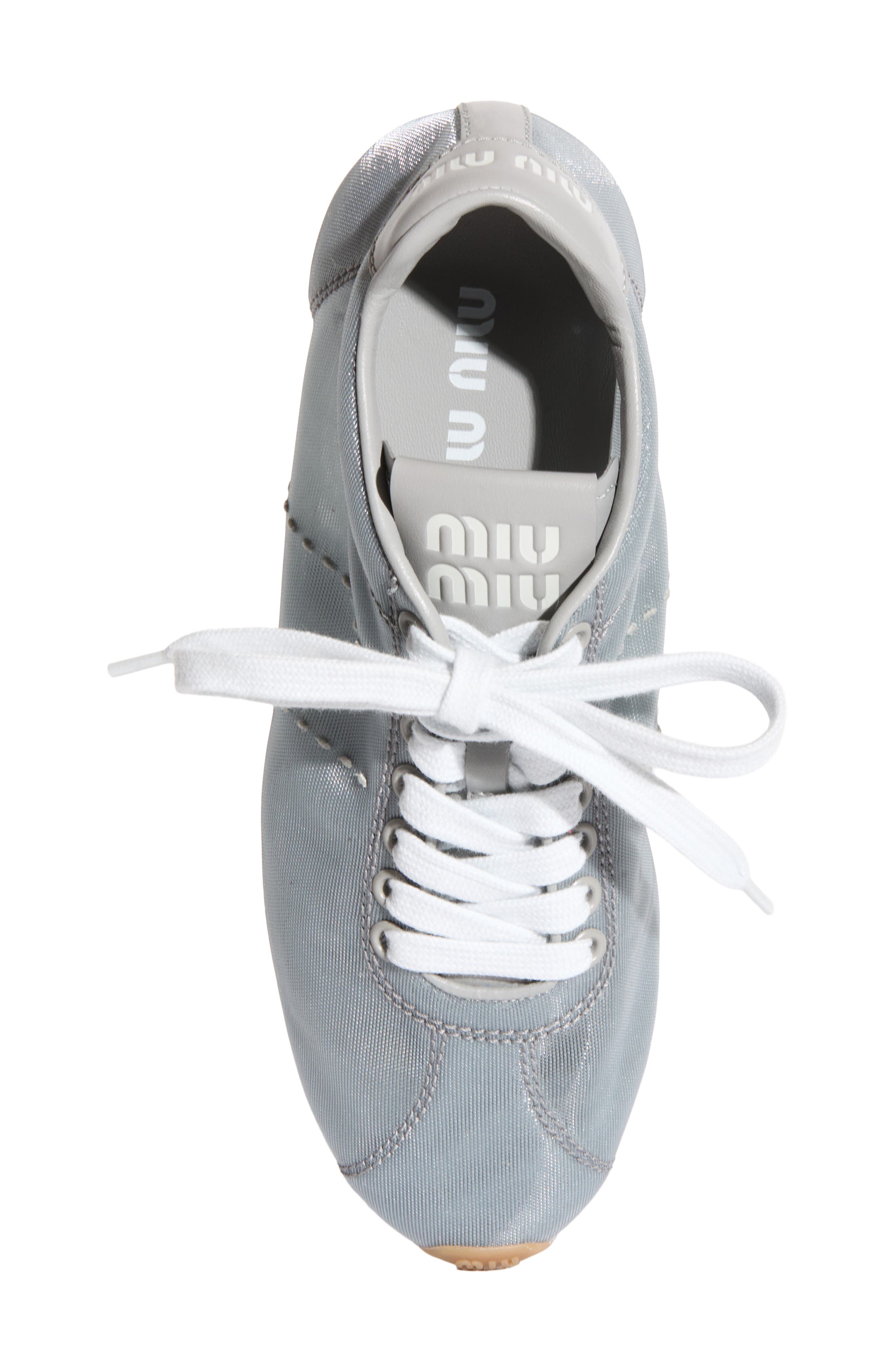 Miu Miu Plume Mesh Sneaker, Alternate, color, 