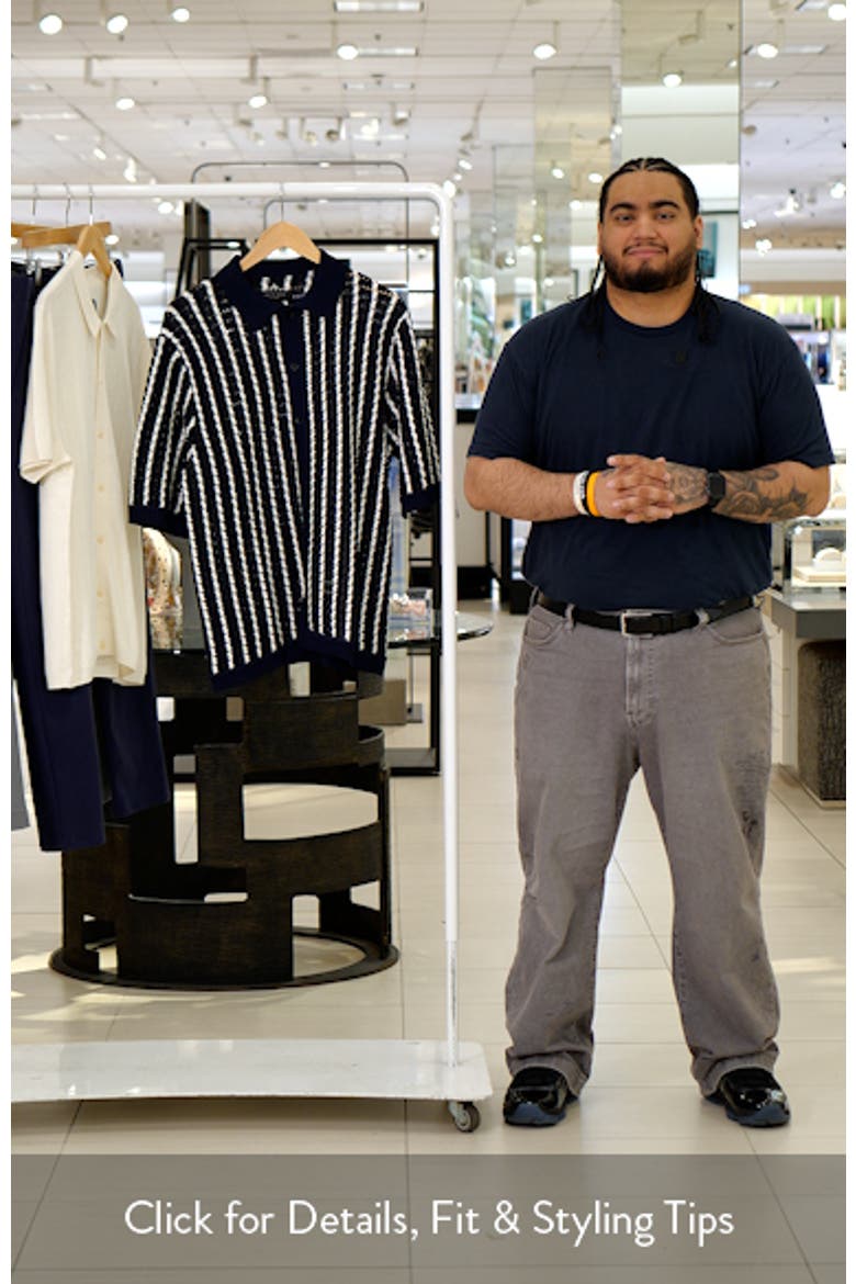 Dalton Texture Knit Short Sleeve Button-Up Shirt video