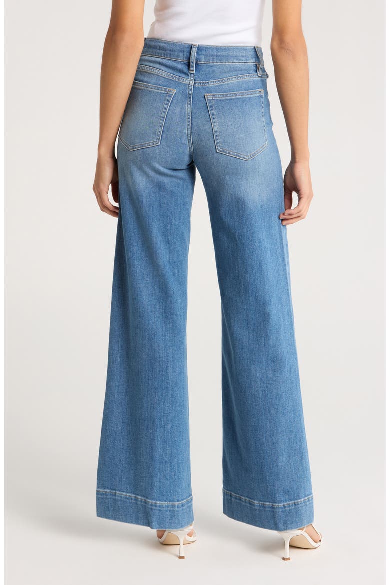 Le Slim Palazzo Patch Pocket Wide Leg Jeans, Alternate, color, DORIS