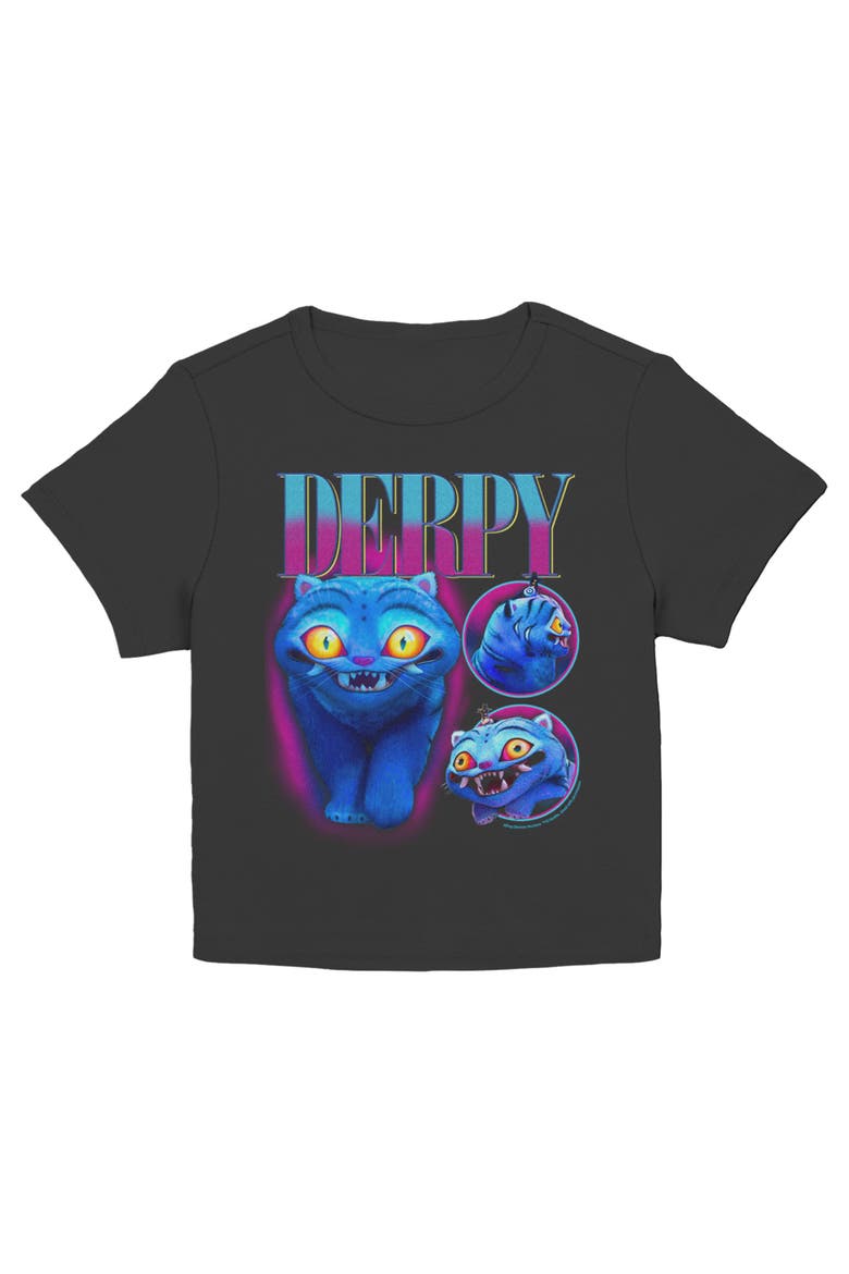 Junior's KPop Demon Hunters Supernatural Derpy Portrait  Graphic T-Shirt, Main, color, Black